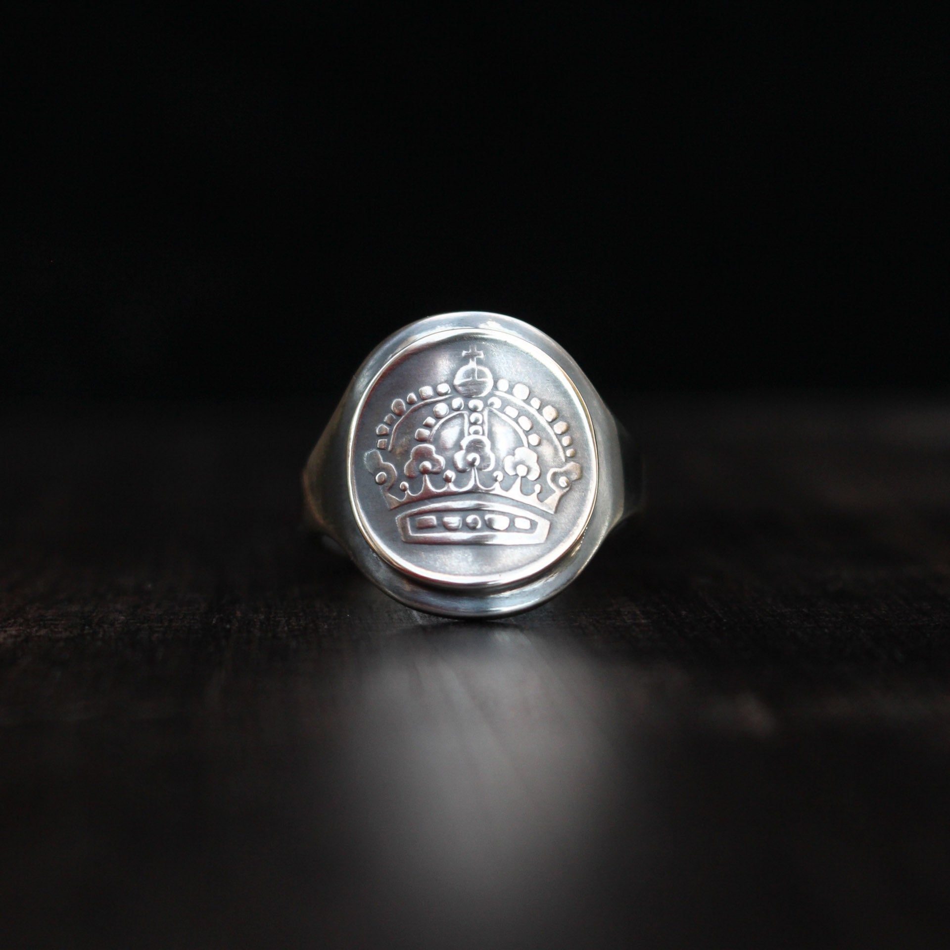 Chevalière unisexe en argent - Pièce de monnaie 25 ore SUEDE.