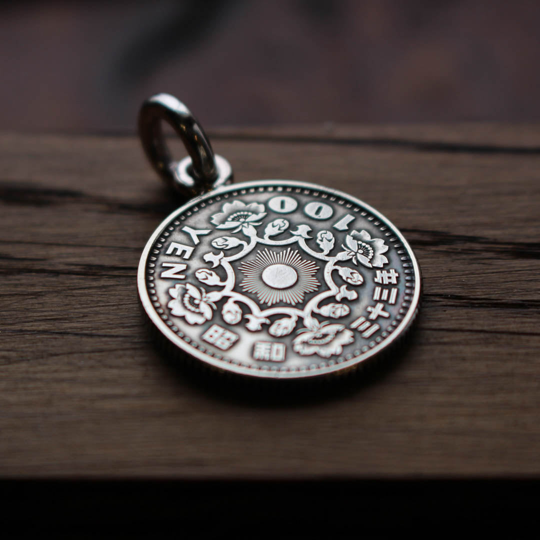 Pendentif pièce de monnaie 100 Yen JAPON